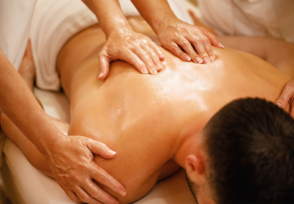 four hand massage banner