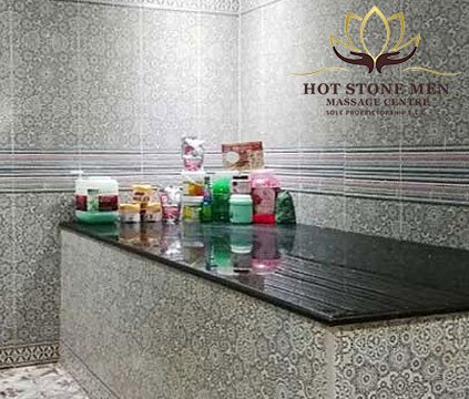 What is done in a Moroccan bath?